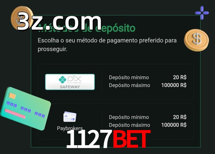 O cassino 1127BETbet oferece uma grande variedade de métodos de pagamento